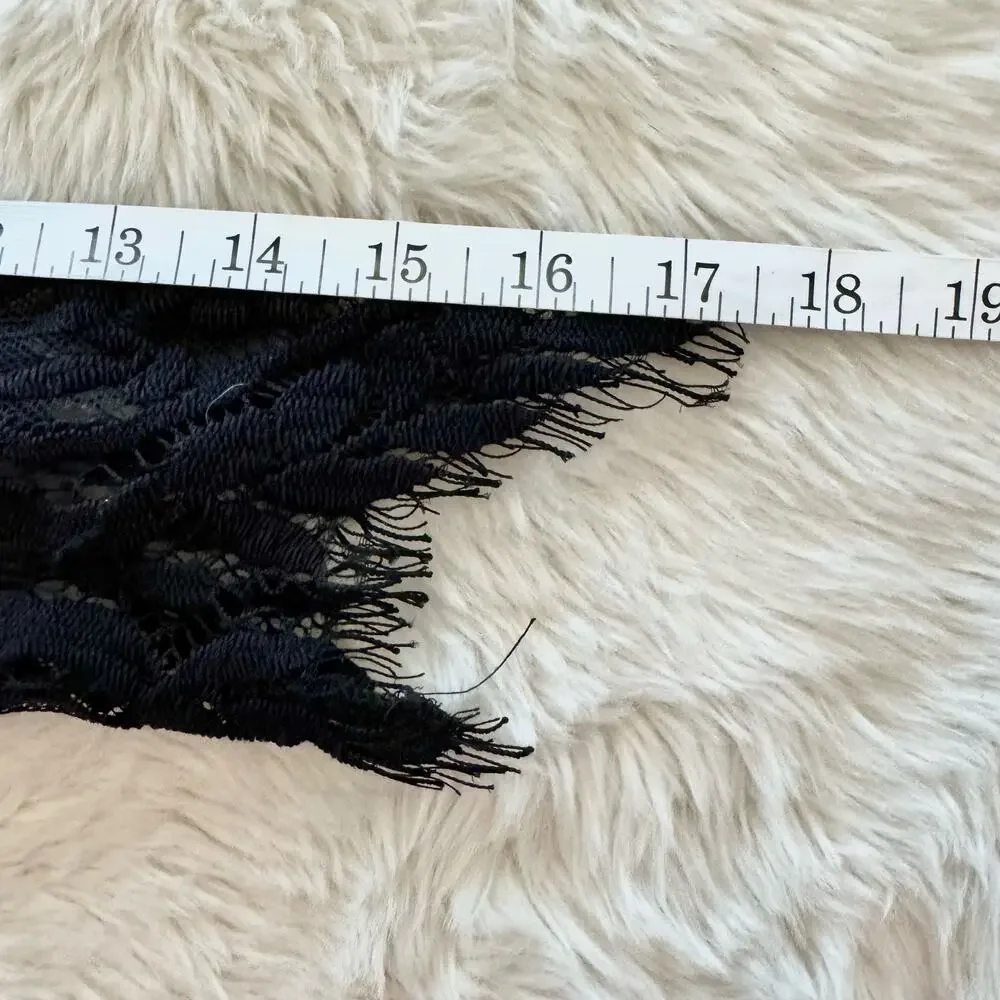 Entry Black 3/4 Sleeve Lace Mini Dress Small